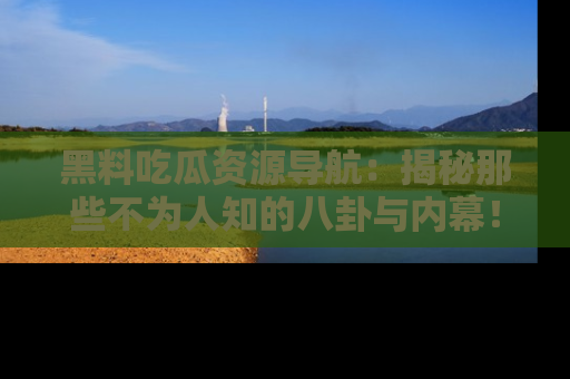 黑料吃瓜资源导航：揭秘那些不为人知的八卦与内幕！