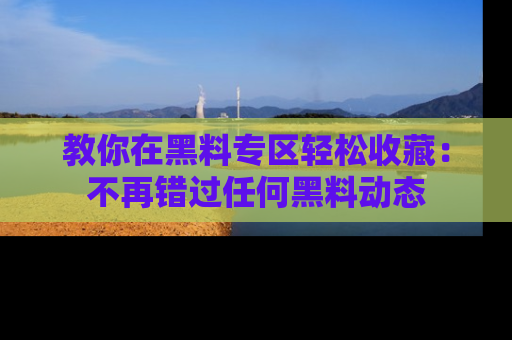 教你在黑料专区轻松收藏：不再错过任何黑料动态